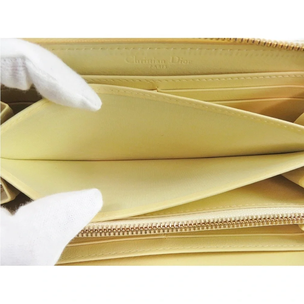 Dior Beige Quilted Women's Wallet